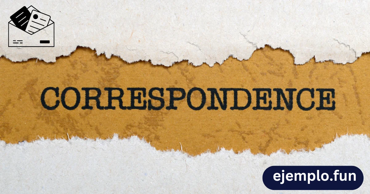 ejemplos de correspondencia